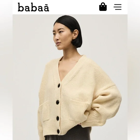 - Babaa Cardigan no17 Natural - Picture 1 of 8